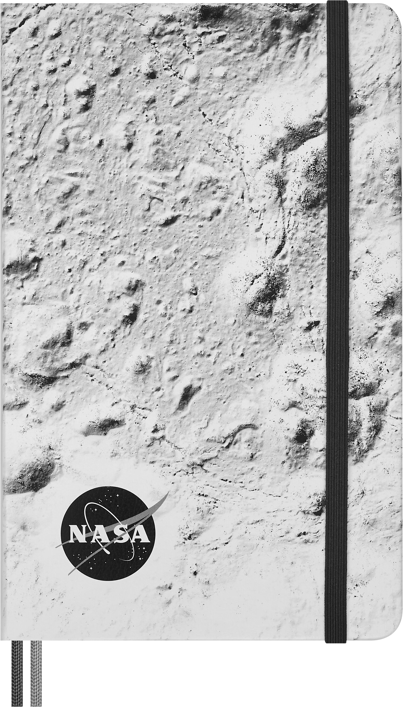 Estuche de regalo con cuaderno large hojas rayadas tapa dura edición limitada NASA Moleskine blanco Negro-3