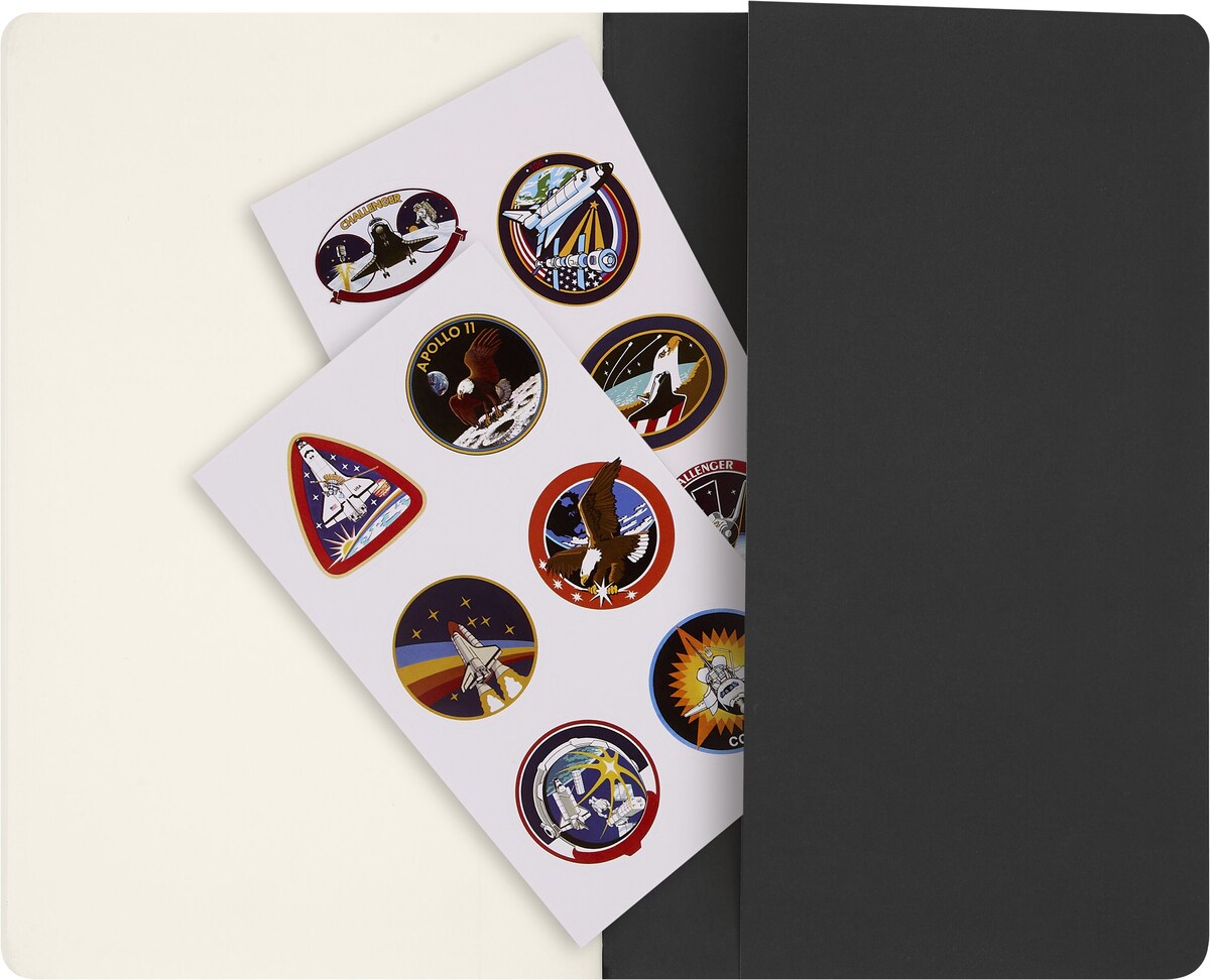 Conjunto de 2 cadernos Cahier Grandes com Folhas Lisas: Edição Limitada NASA - Multicolorido Multicolor-8