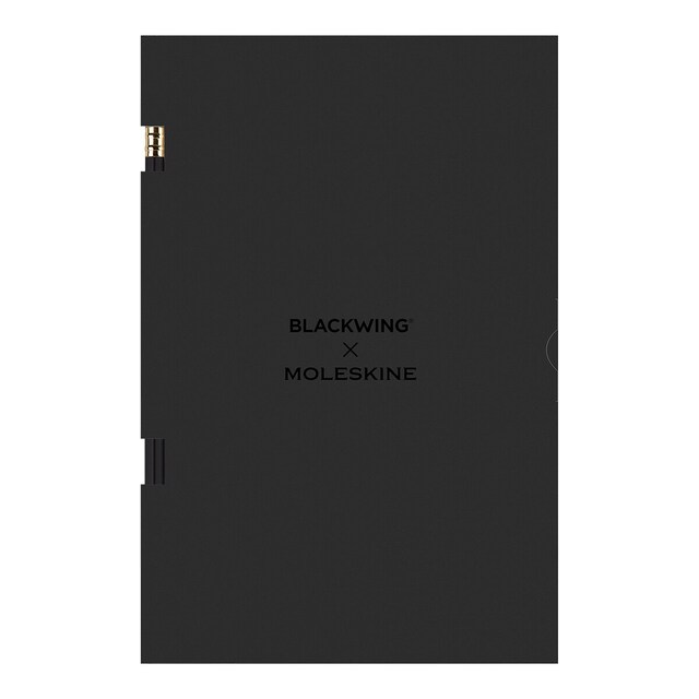Imagen 0 de Set  escritura con 2 libretas cahier large hojas rayadas Moleskine negro y 2 lápices duros Blackwing