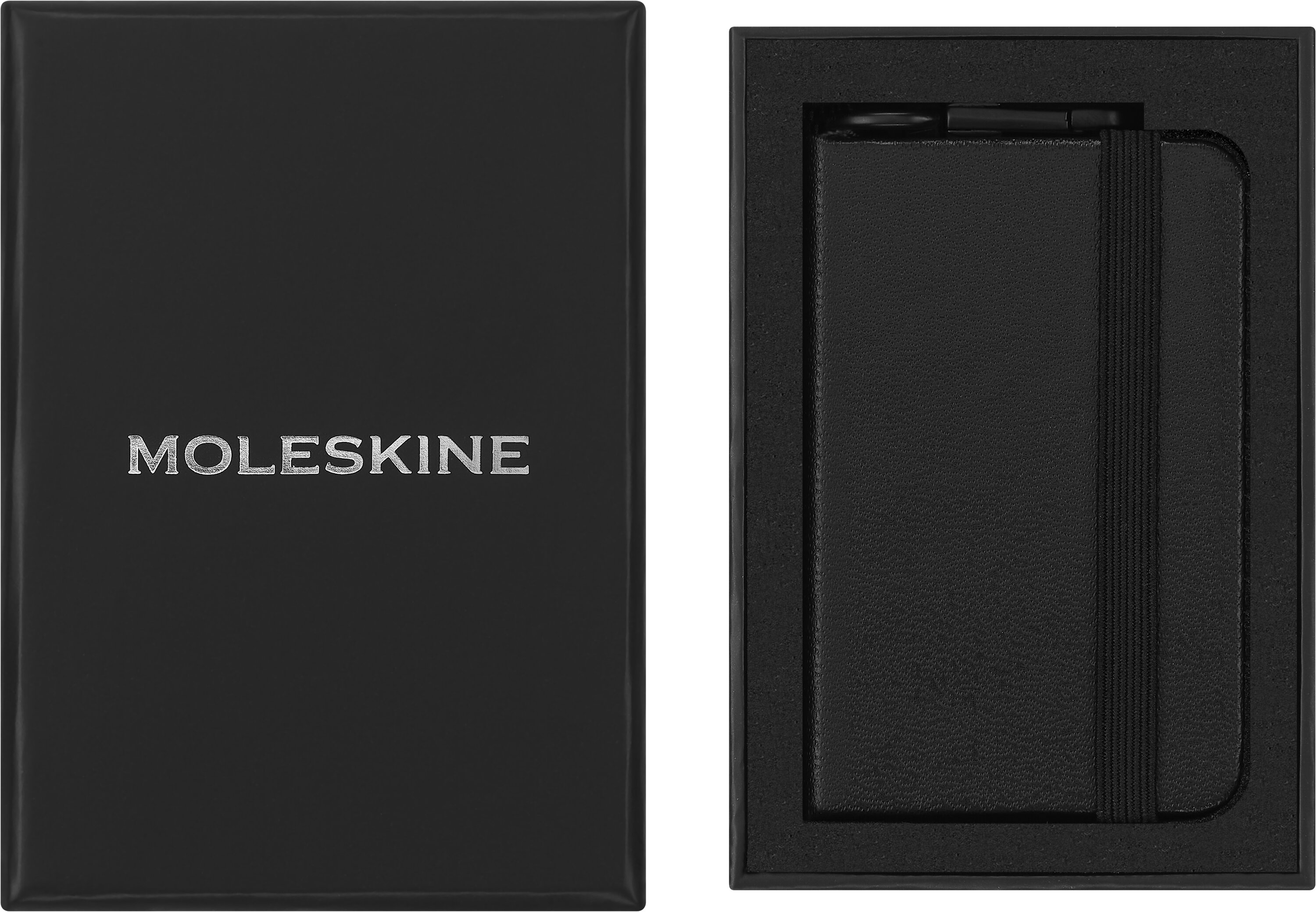 Cuaderno llavero mini hojas lisas tapa dura Moleskine negro Negro-7