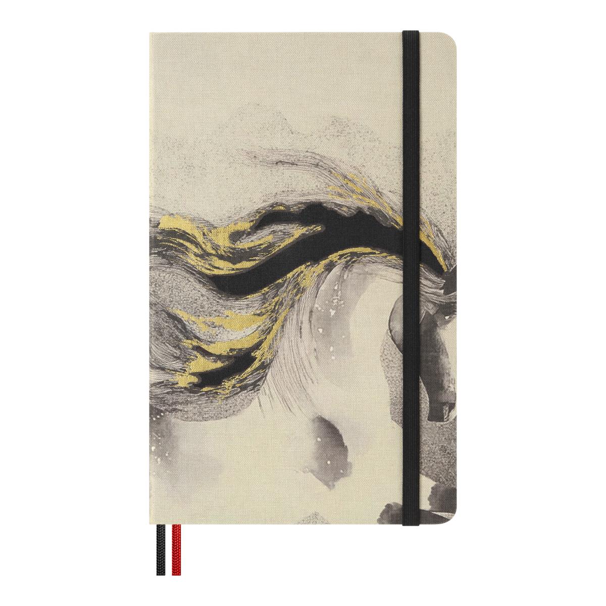 Set creativo con cuadernos large hojas rayadas y  acordeón, boligrafo kaweco y 2 washi tapes  Año  Caballo Moleskine Multicolor-4