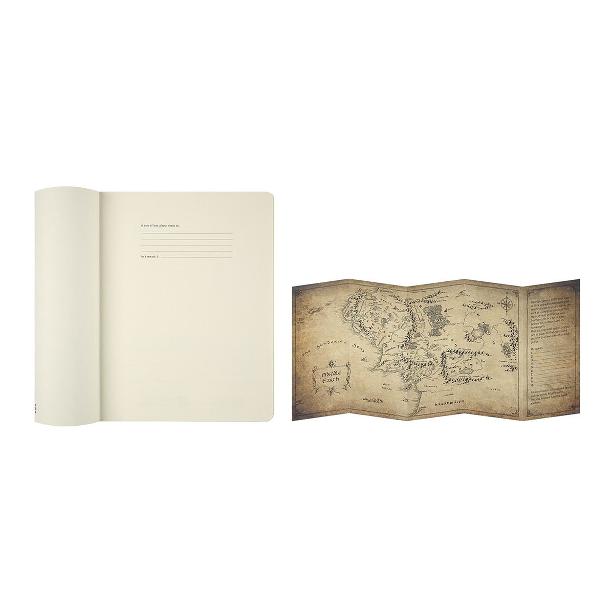 Cuaderno extralarge hojas rayadas tapa blanda El Señor de los Anillos Moleskine multicolor Multicolor-2