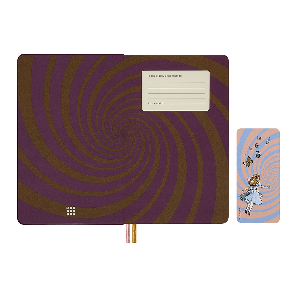 Cuaderno large hojas en blanco tapa dura de tela Alicia en el País de las Maravillas  Moleskine multicolor Multicolor-2