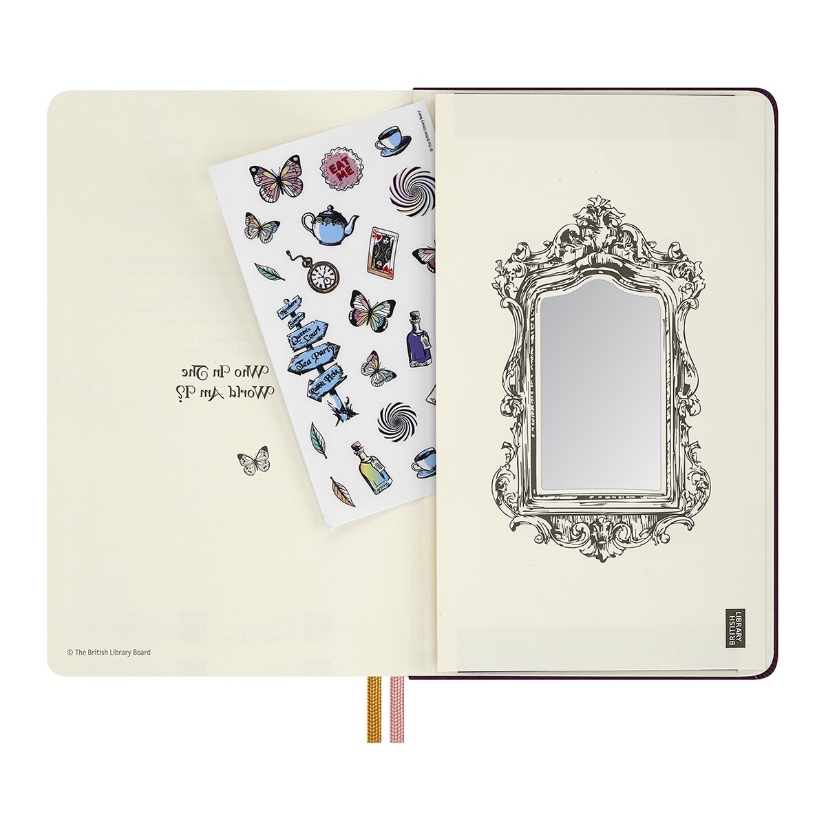 Cuaderno large hojas en blanco tapa dura de tela Alicia en el País de las Maravillas  Moleskine multicolor Multicolor-6