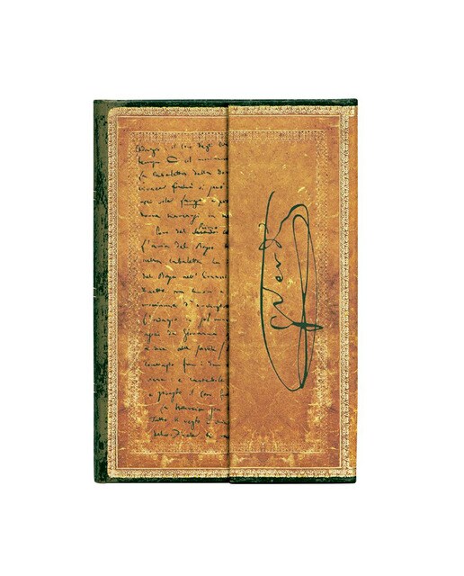 Imagem 0 de Bloco Verdi Carteggio Mini Liso Paperblanks Ocre Castanho