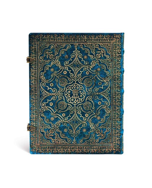 Imagen 4 de Libreta Ultra Rayado Horizontal Cierre con Broche Azur Paperblanks Azules y Dorados Azul / Dorado