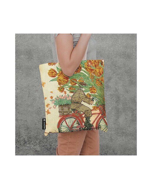 Bolsa de Algodón Bolsillo Interior con Cremallera Primavera Holandesa Paperblanks Multicolor Multicolor-2