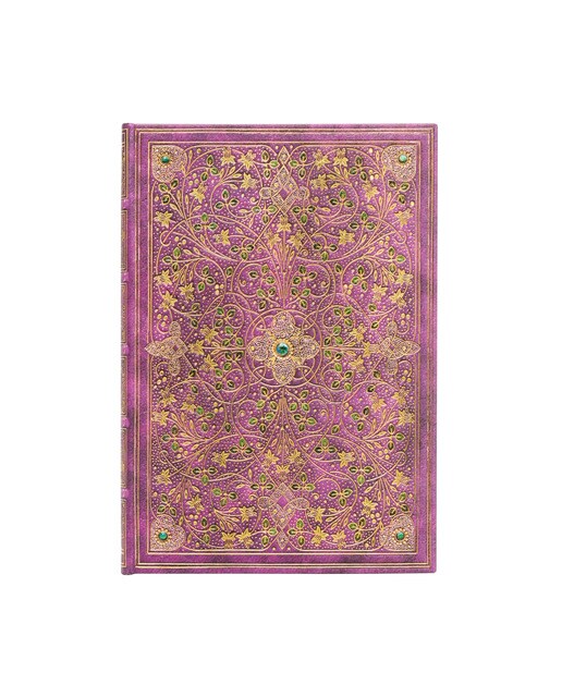 Libreta Jubileo de Diamante Midi (130x180x20mm) lisa de 144 páginas y cierre con banda elástica cortes del libro impresos Paperblanks multicolor Multicolor-1