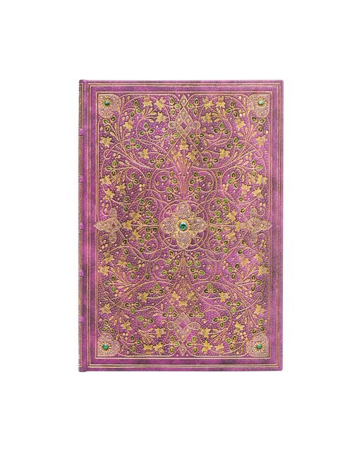 Libreta Jubileo de Diamante Midi (130x180x20mm) lisa de 144 páginas y cierre con banda elástica cortes del libro impresos Paperblanks multicolor