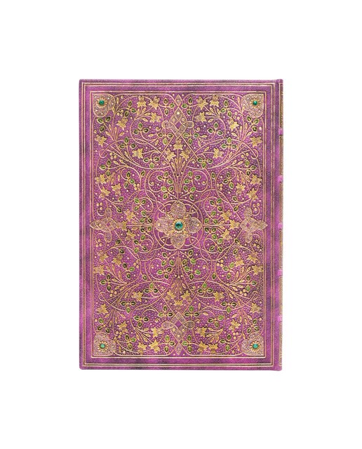 Libreta Jubileo de Diamante Midi (130x180x20mm) lisa de 144 páginas y cierre con banda elástica cortes del libro impresos Paperblanks multicolor Multicolor-3