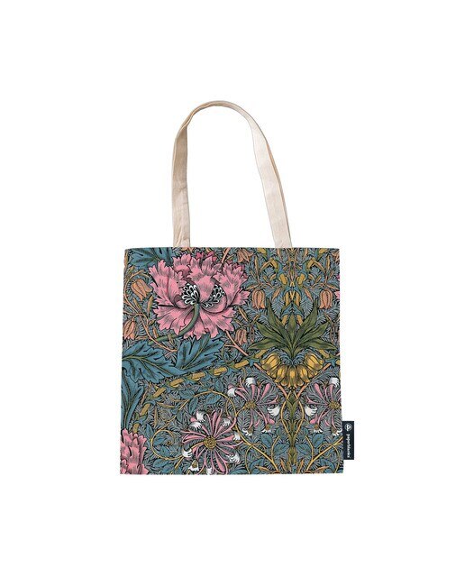 Bolsa de Algodón Morris Madreselva Rosa (380x380x90mm) con bolsillo Interior y Cremallera Paperblanks multicolor Multicolor-3