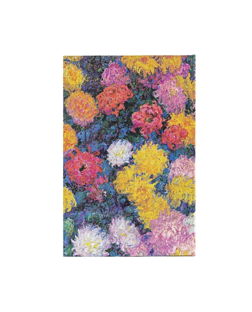 Libreta Crisantemos de Monet Mini (140x90x16) lisa de 176 páginas y cierre con banda elástica cortes del libro impresos Paperblanks multicolor Multicolor-3