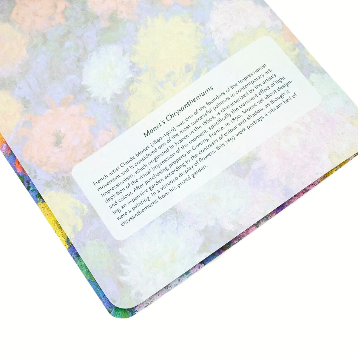 Libreta Cahier de tapas flexibles Crisantemos de Monet A5 (148x210mm) lisa de 80 páginas Paperblanks multicolor Multicolor-4