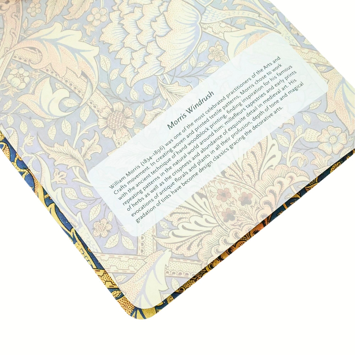 Libreta Cahier de tapas flexibles Morris Danza del Viento A5 (148x210mm) rayada de 80 páginas Paperblanks azul Azul-4