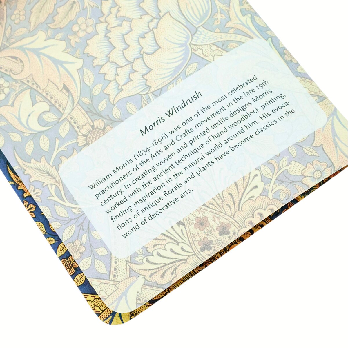 Imagen 4 de Libreta Cahier de tapas flexibles Morris Danza del Viento A6 (105x148mm) rayada de 80 páginas Paperblanks azul Azul