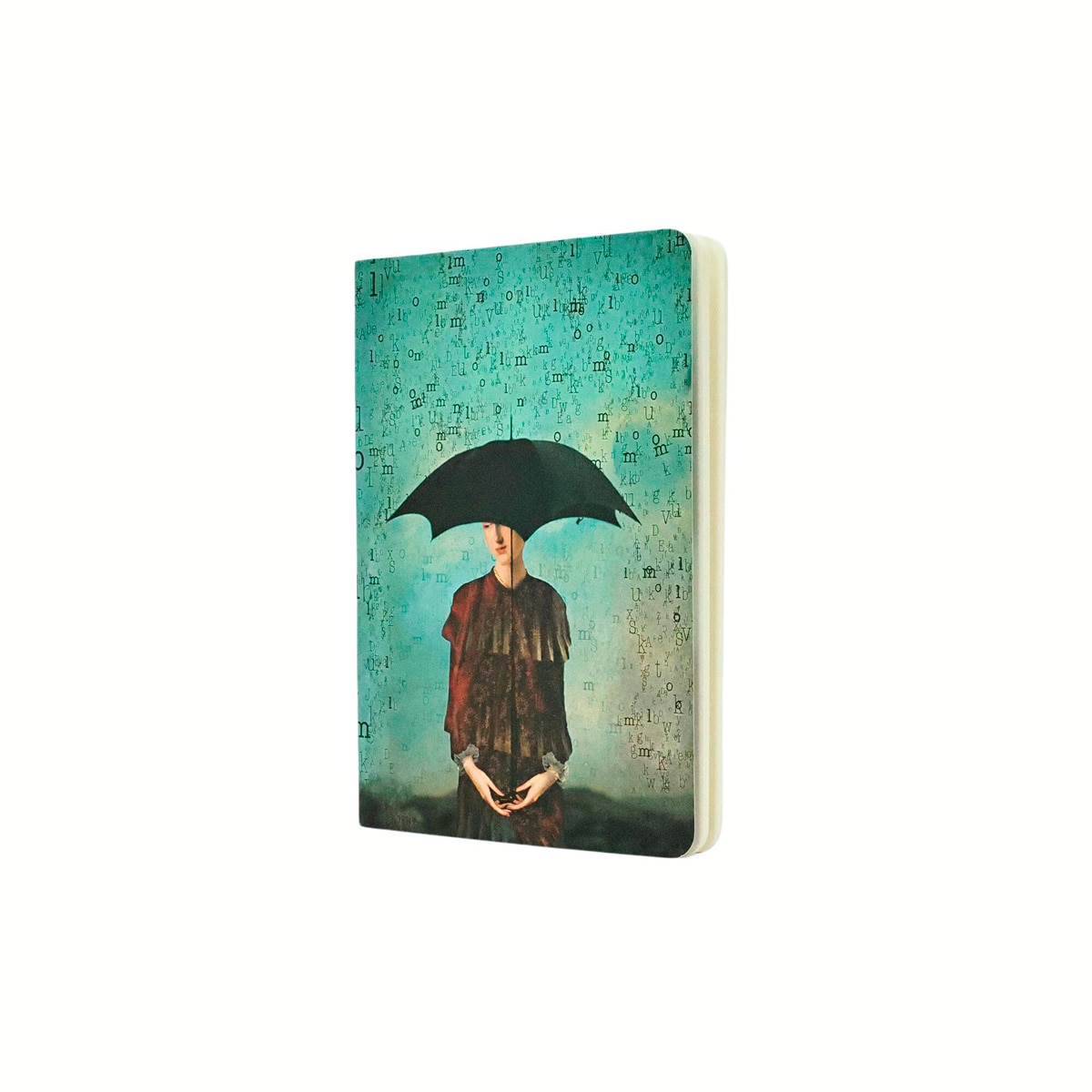 Libreta Cahier de tapas flexibles Lluvia de Letras A5 (148x210mm) rayada de 80 páginas Paperblanks azul Azul-1