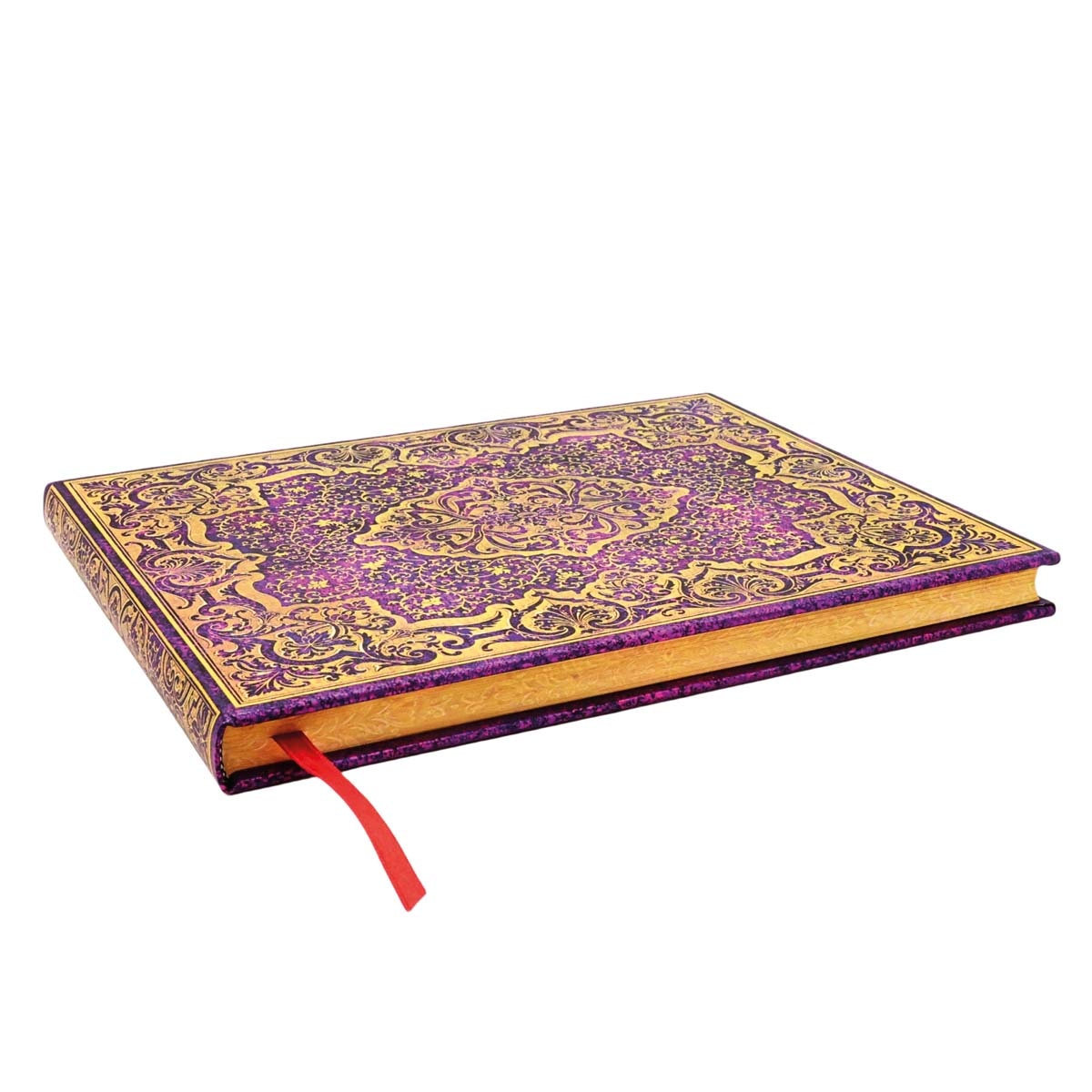 Libro de Visitas Picaresca (225x180mm) lisa de 144 páginas cierre con banda elástica cortes del libro impresos Paperblanks morado 2
