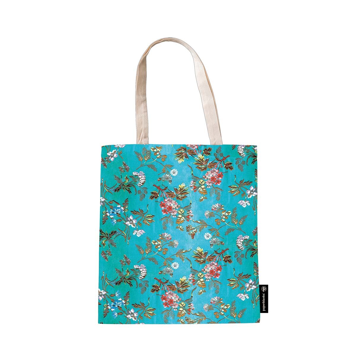 Bolsa de algodón o 'tote Bag' Jane Austen, Persuasión (380x380mm) Bolsillo Interior y Cremallera Paperblanks multicolor 3