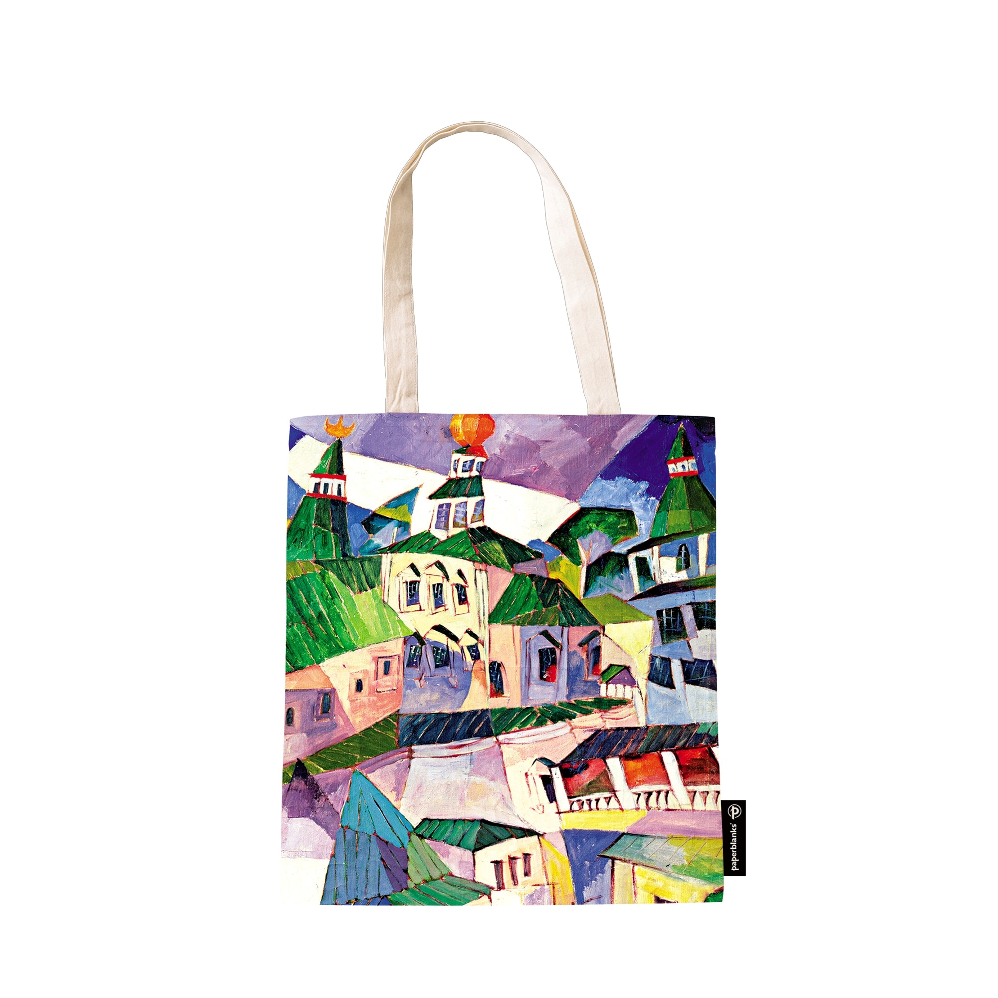 Bolsa de algodón o tote Bag San Petersburgo (380x380mm) Bolsillo Interior y Cremallera Paperblanks multicolor Multicolor-2