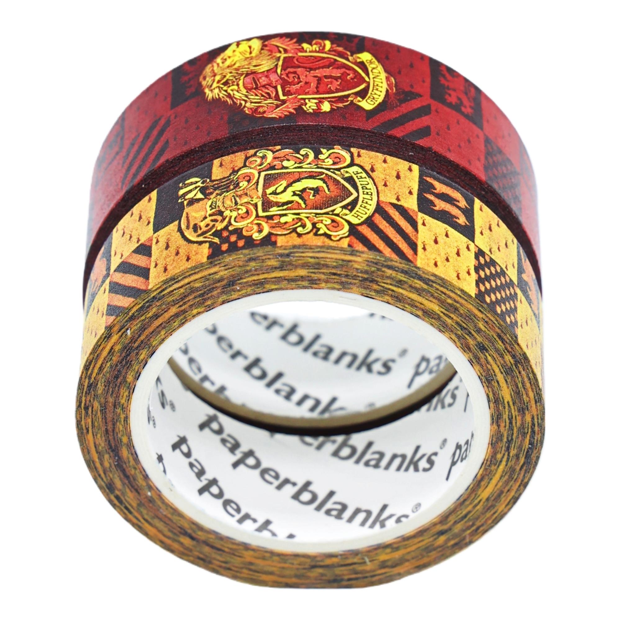 Imagen 3 de Pack 2 rollos de washi tape Harry Potter casa Gryffindor/Hufflepuff (1ud. por estampado (15mmx10m)) Paperblanks Multicolor