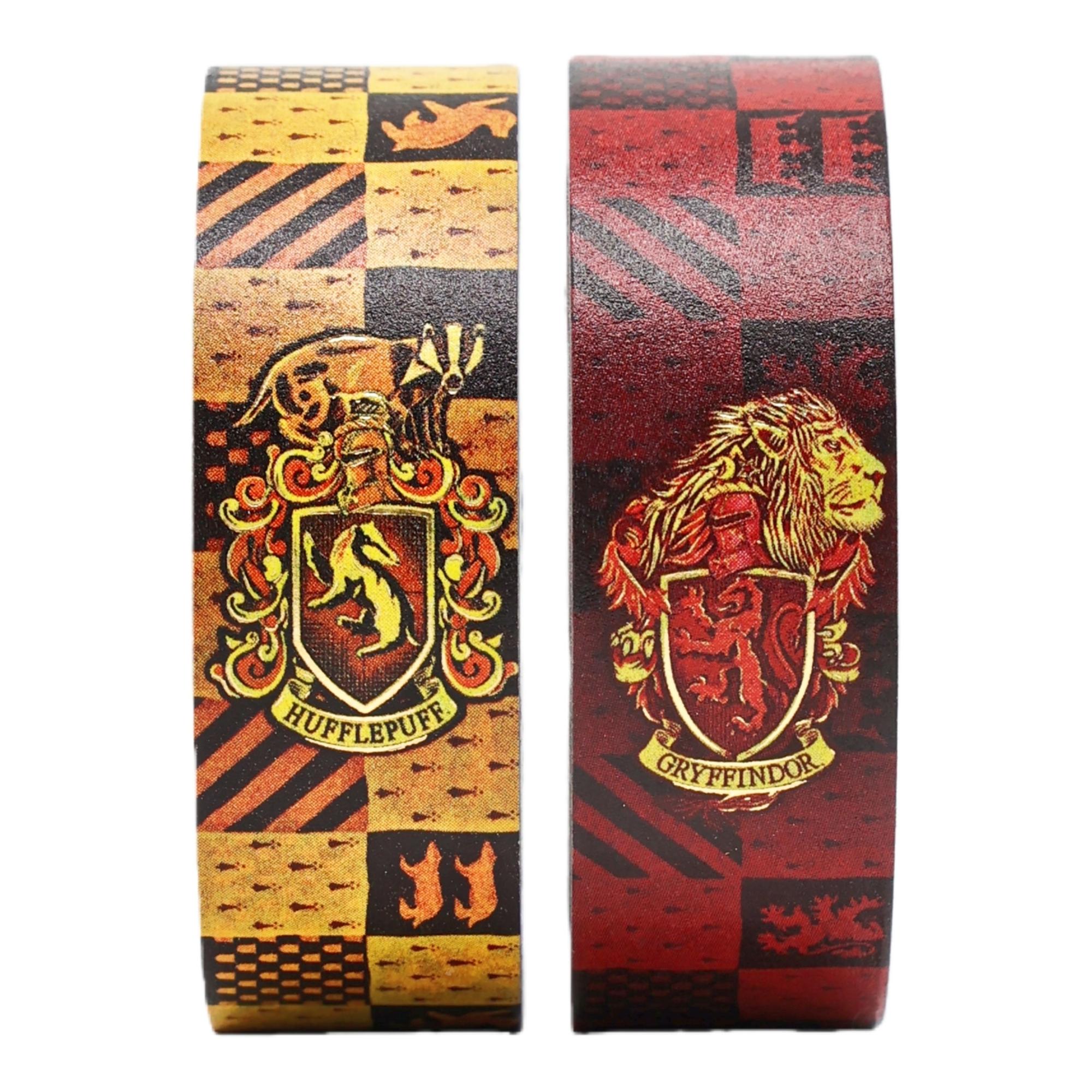 Imagen 4 de Pack 2 rollos de washi tape Harry Potter casa Gryffindor/Hufflepuff (1ud. por estampado (15mmx10m)) Paperblanks Multicolor