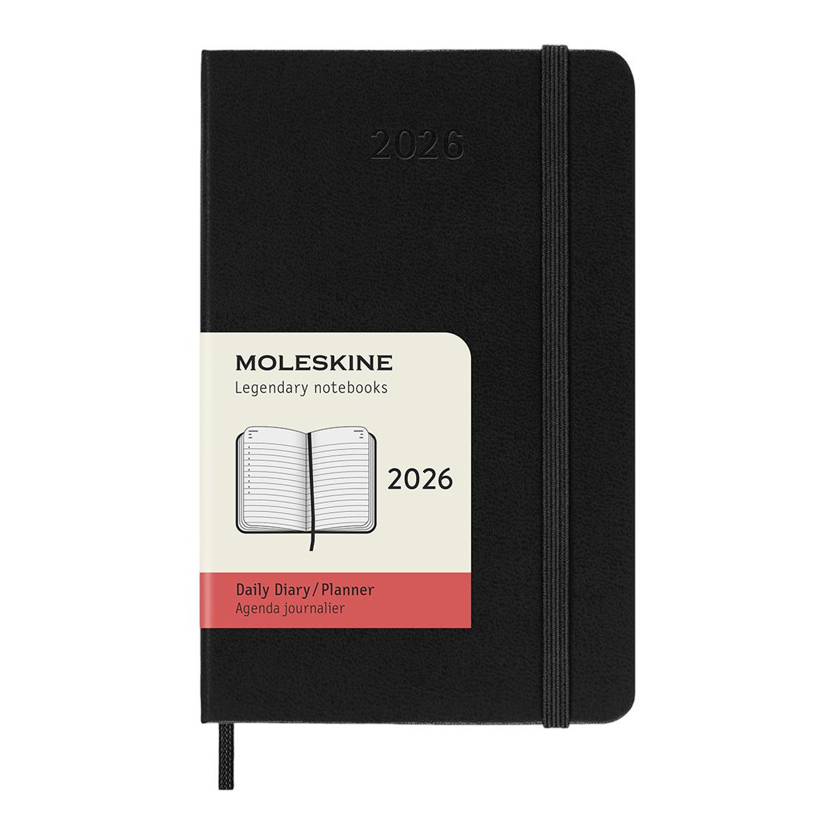 Agenda 2026 Diaria Pocket Capa Dura - Preto 1