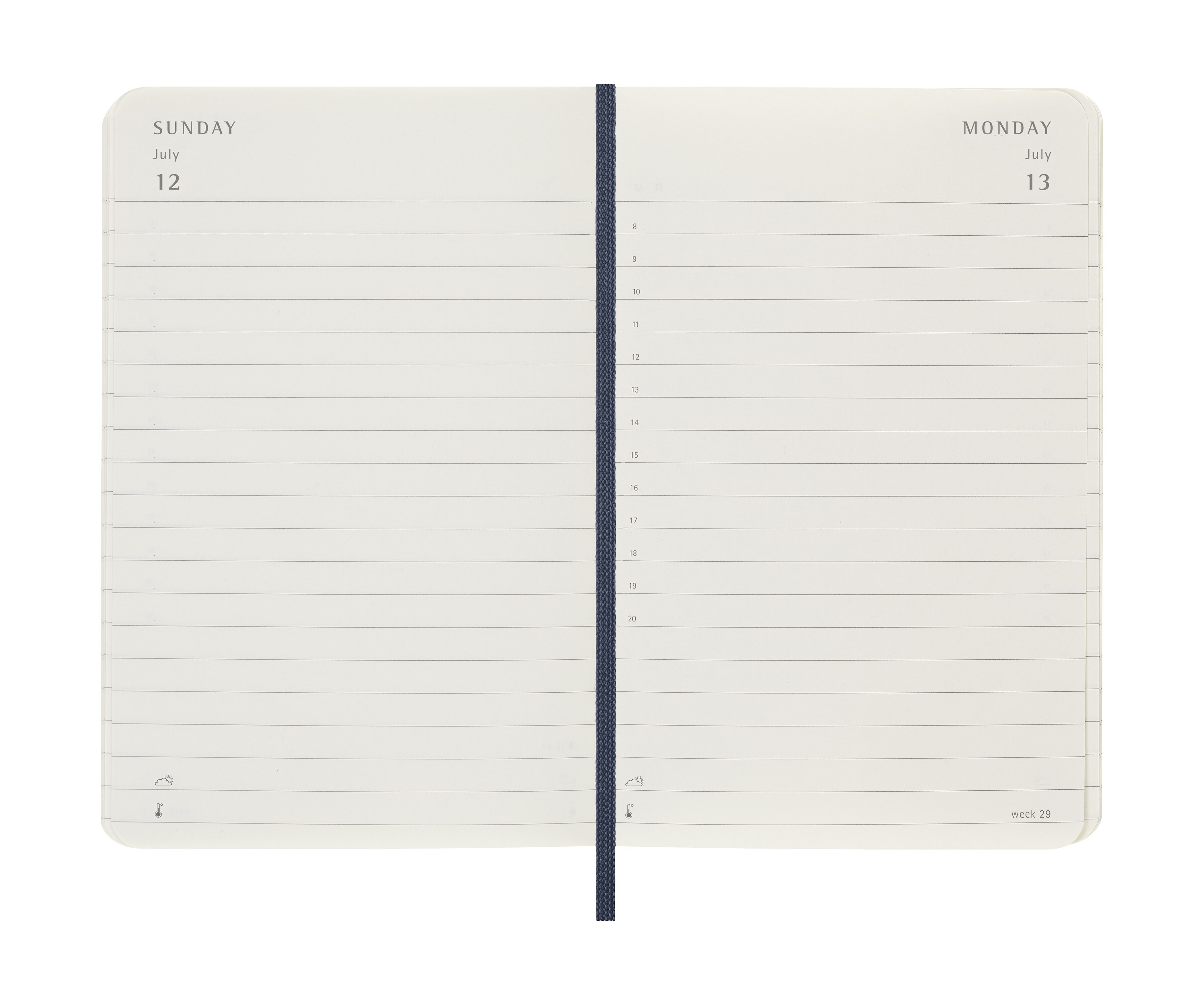 Agenda Diária de Bolso 2026 Moleskine Azul Safira 4