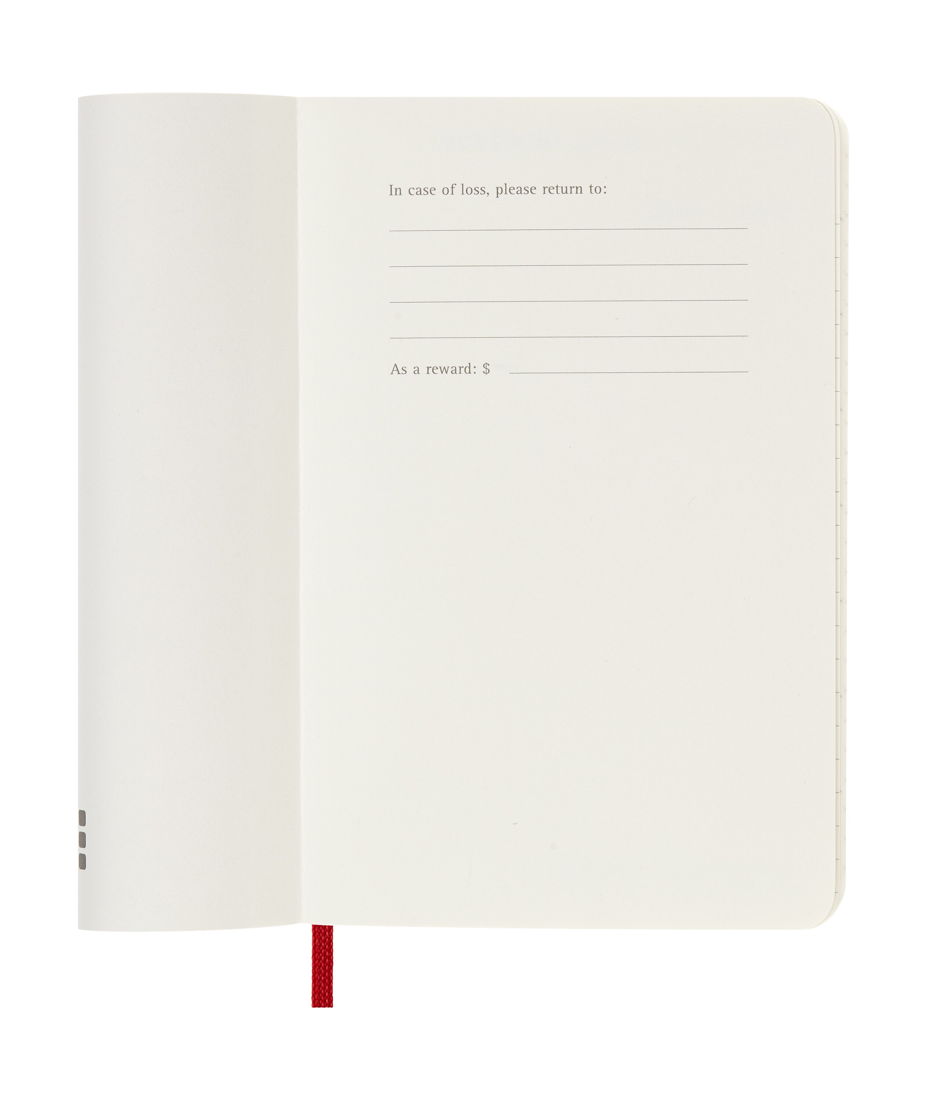 Agenda Diária de Bolso Moleskine 2026 Vermelho Escarlate Capa Mole 3