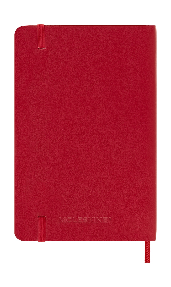 Agenda Diária de Bolso Moleskine 2026 Vermelho Escarlate Capa Mole 7