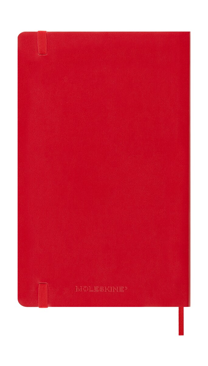 Agenda Diária Grande Moleskine 2026 Vermelho Escarlate Capa Mole 7
