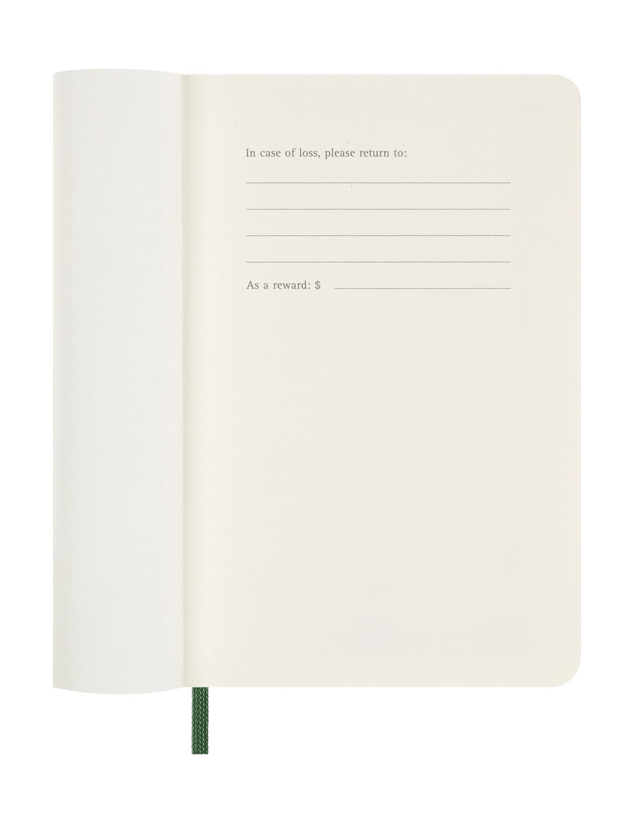 Agenda Diária 12 Meses 2026 Moleskine A6 Soft Verde Myrtle 3