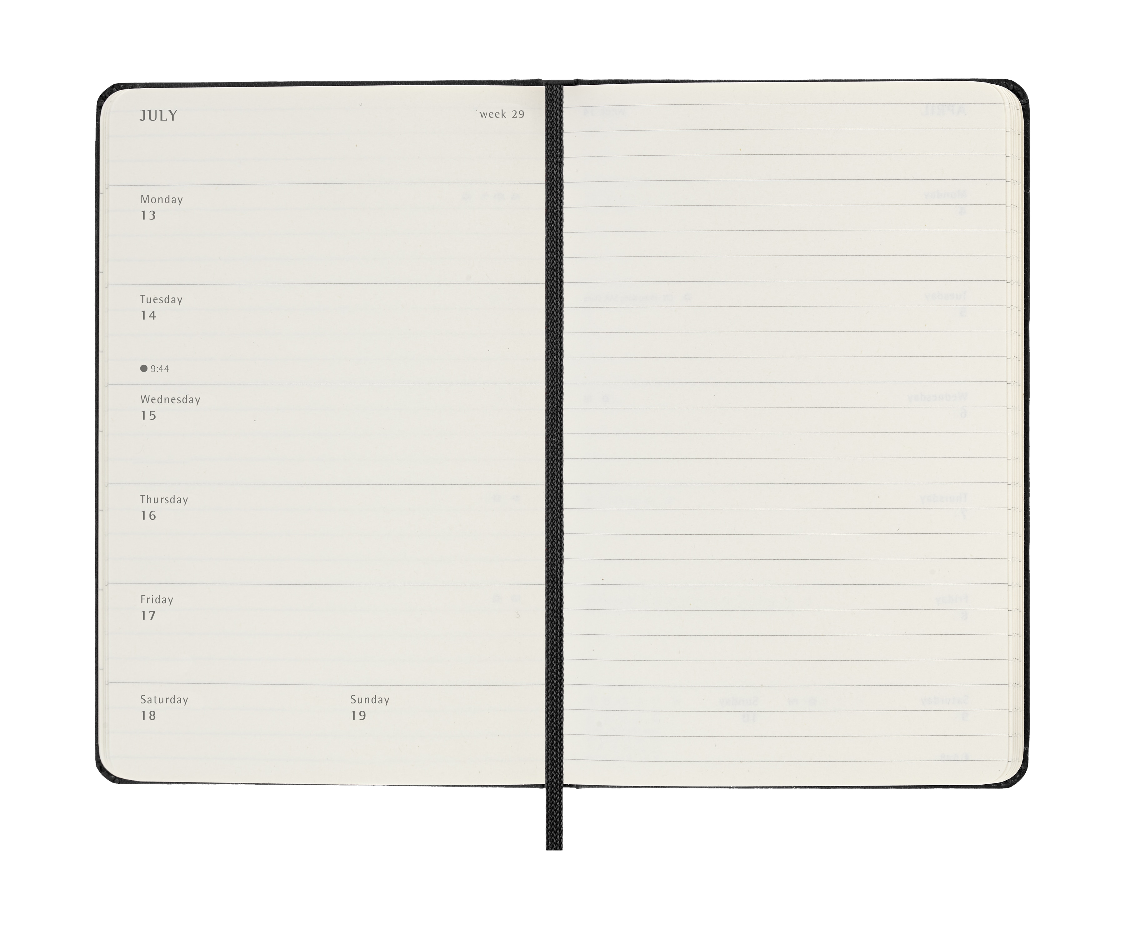 Agenda 2026 Semanal de Bolso Moleskine 2026  Preta Capa Mole 4