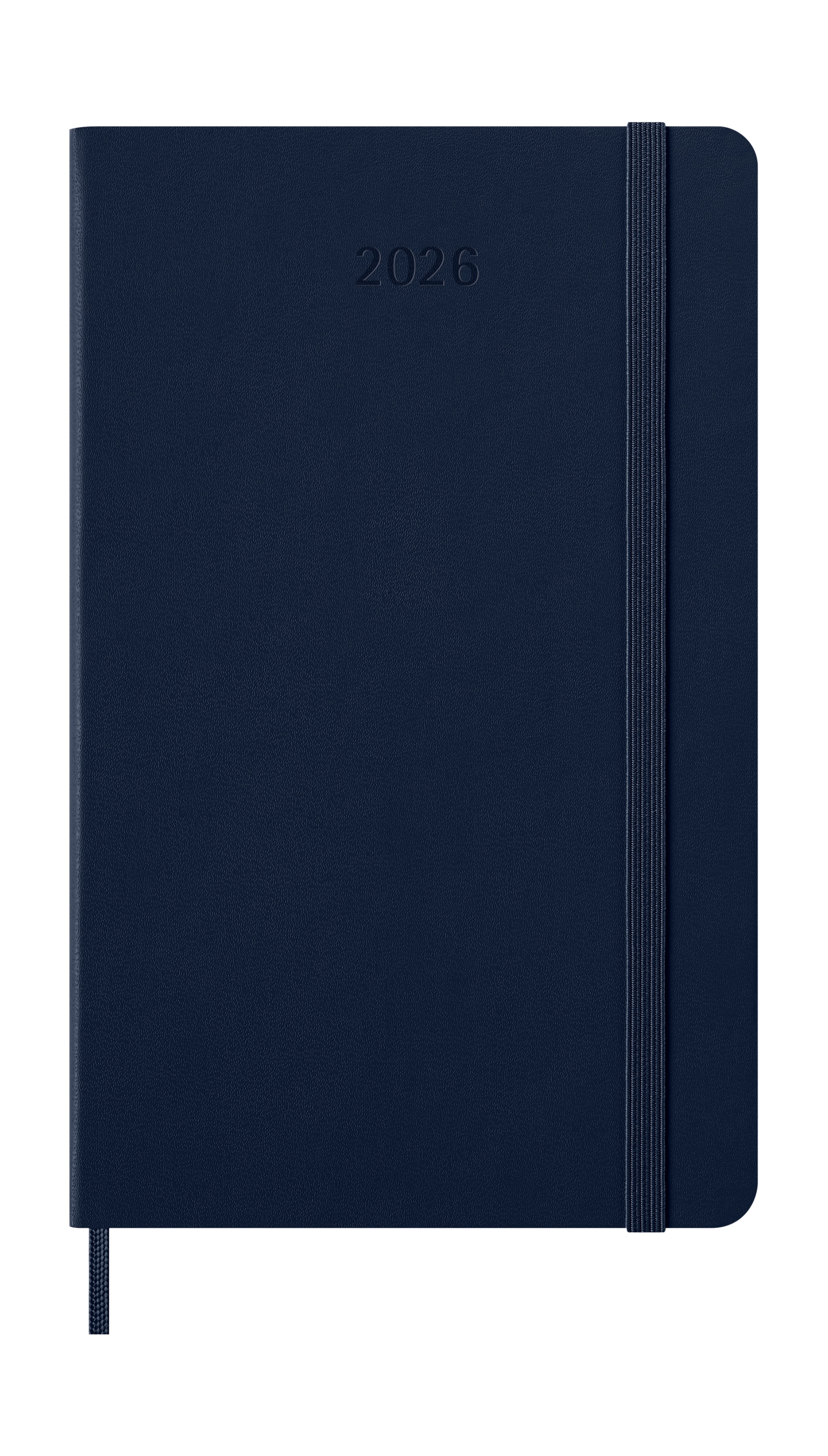 Agenda large 2026 semana vista tapa dura Moleskine azul zafiro en inglés 2