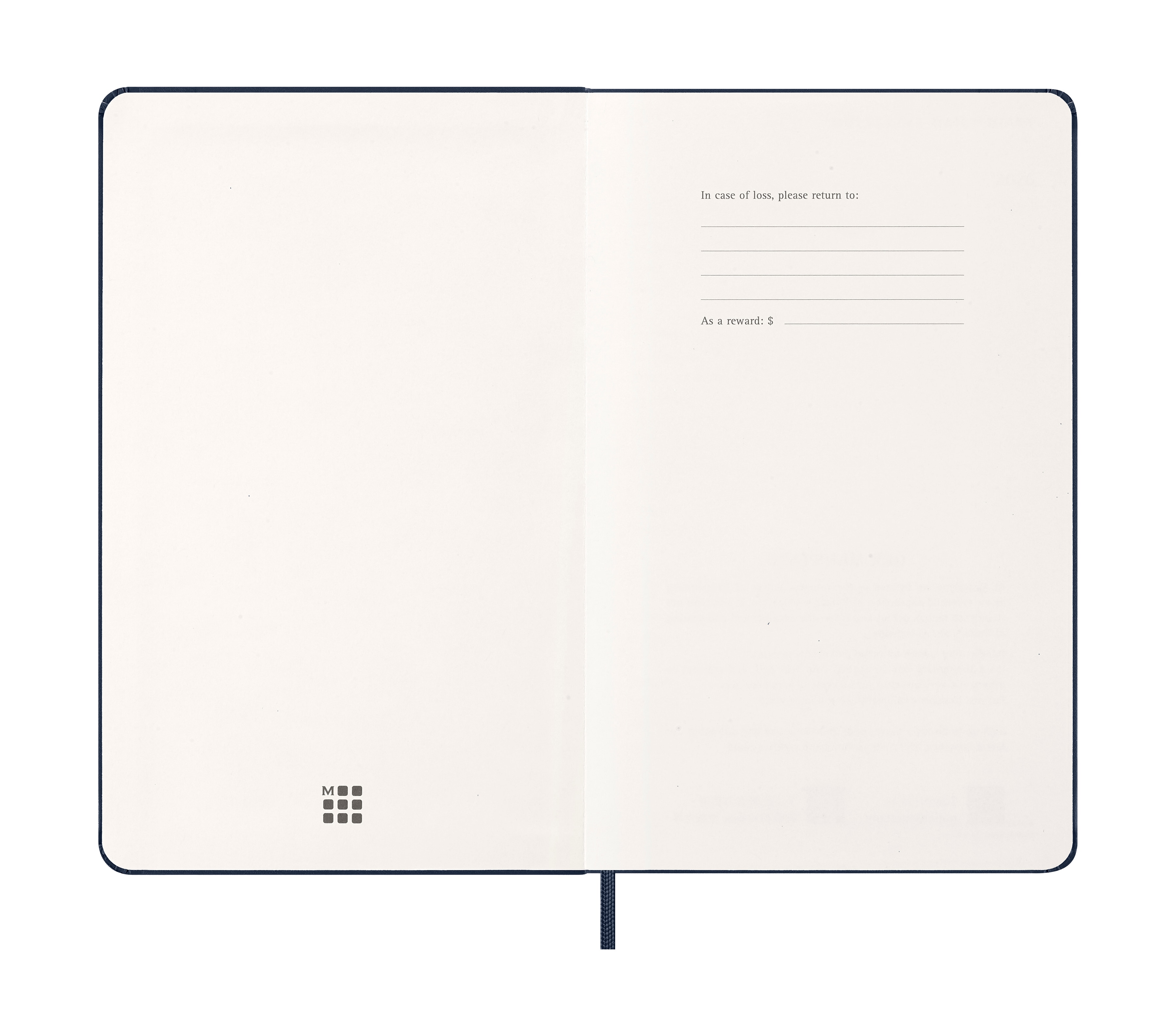 Agenda large 2026 semana vista tapa dura Moleskine azul zafiro en inglés 3
