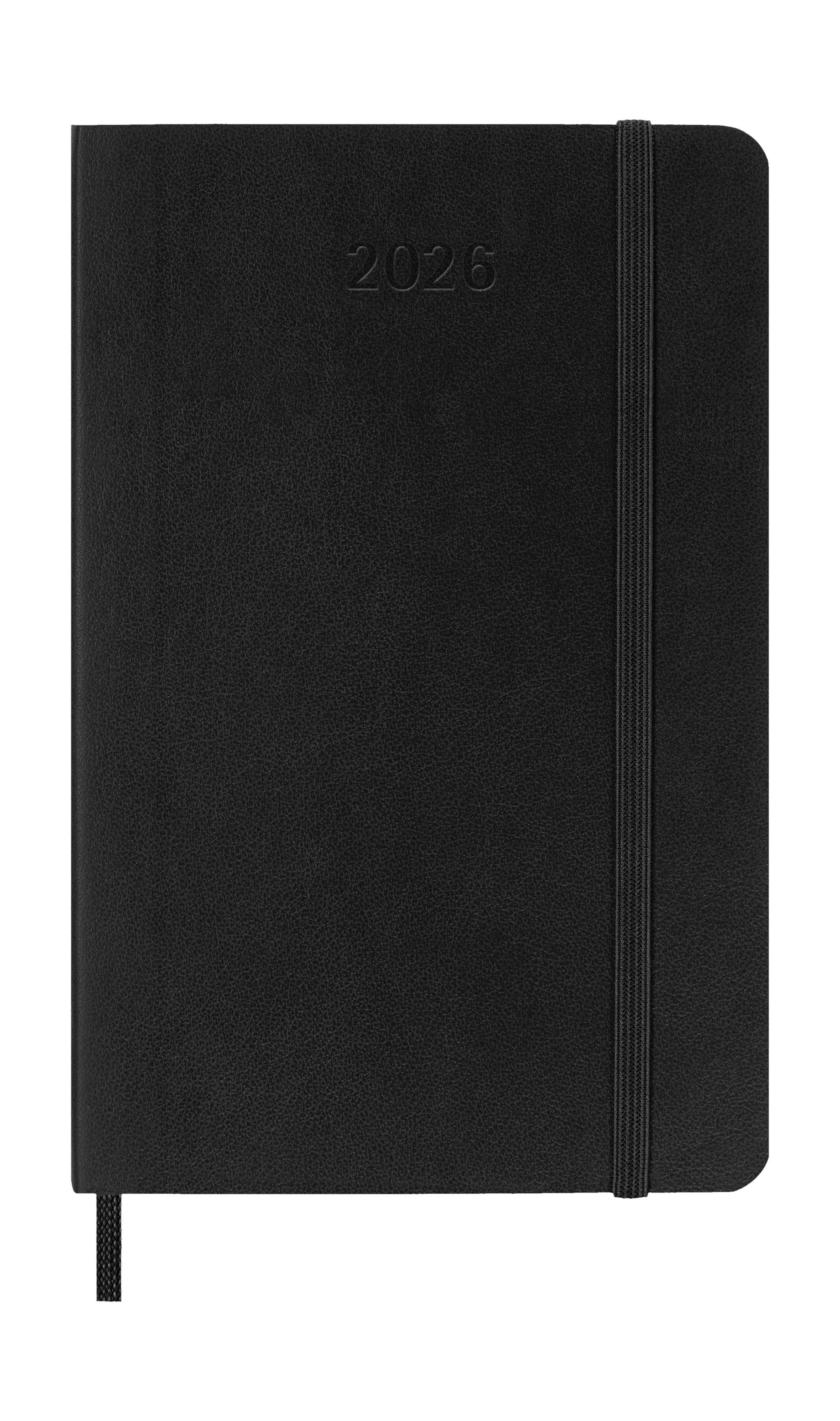 Agenda pocket 2026 semana vista tapa blanda Moleskine negro en inglés 2
