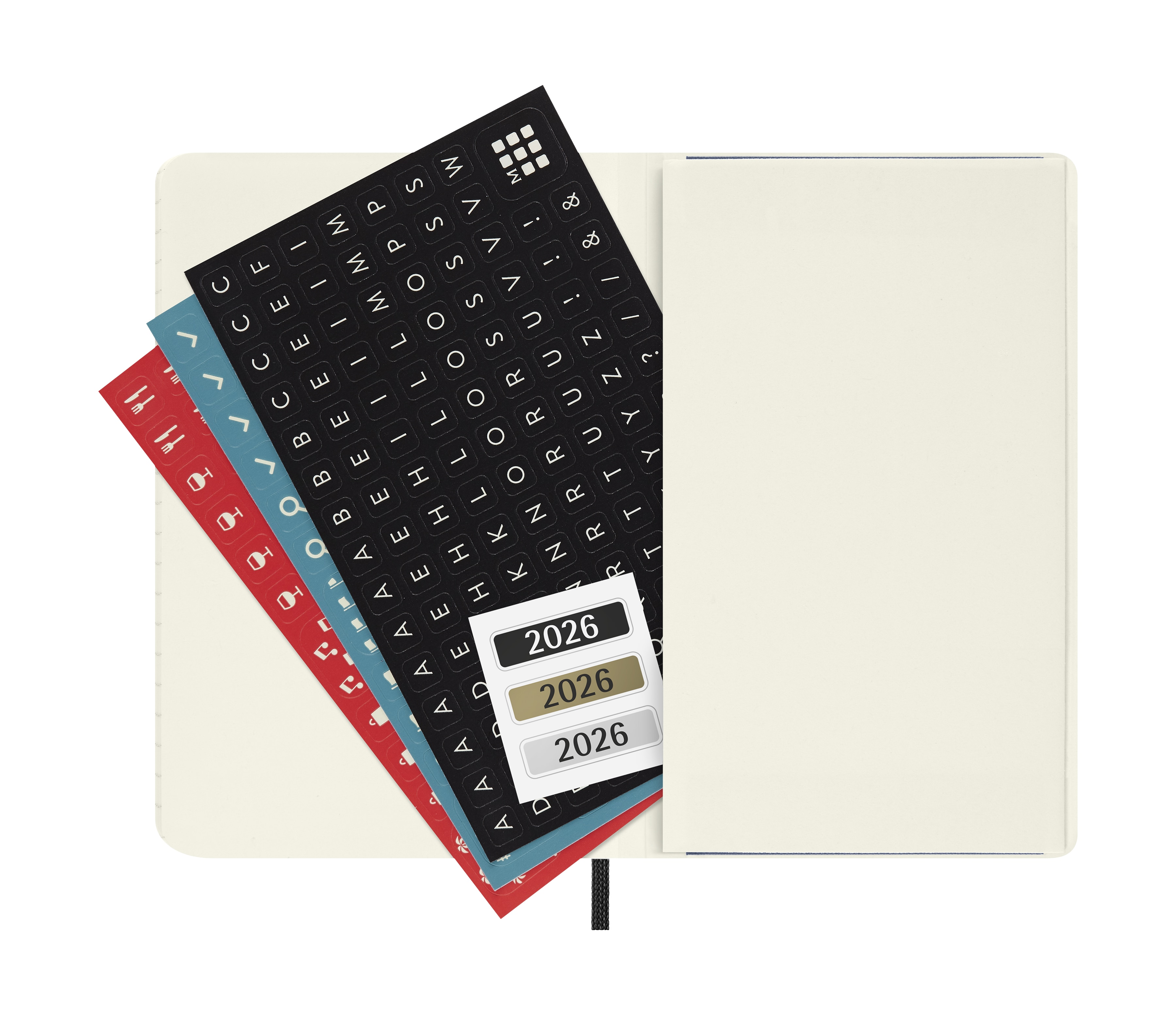 Agenda pocket 2026 semana vista tapa blanda Moleskine negro en inglés 6