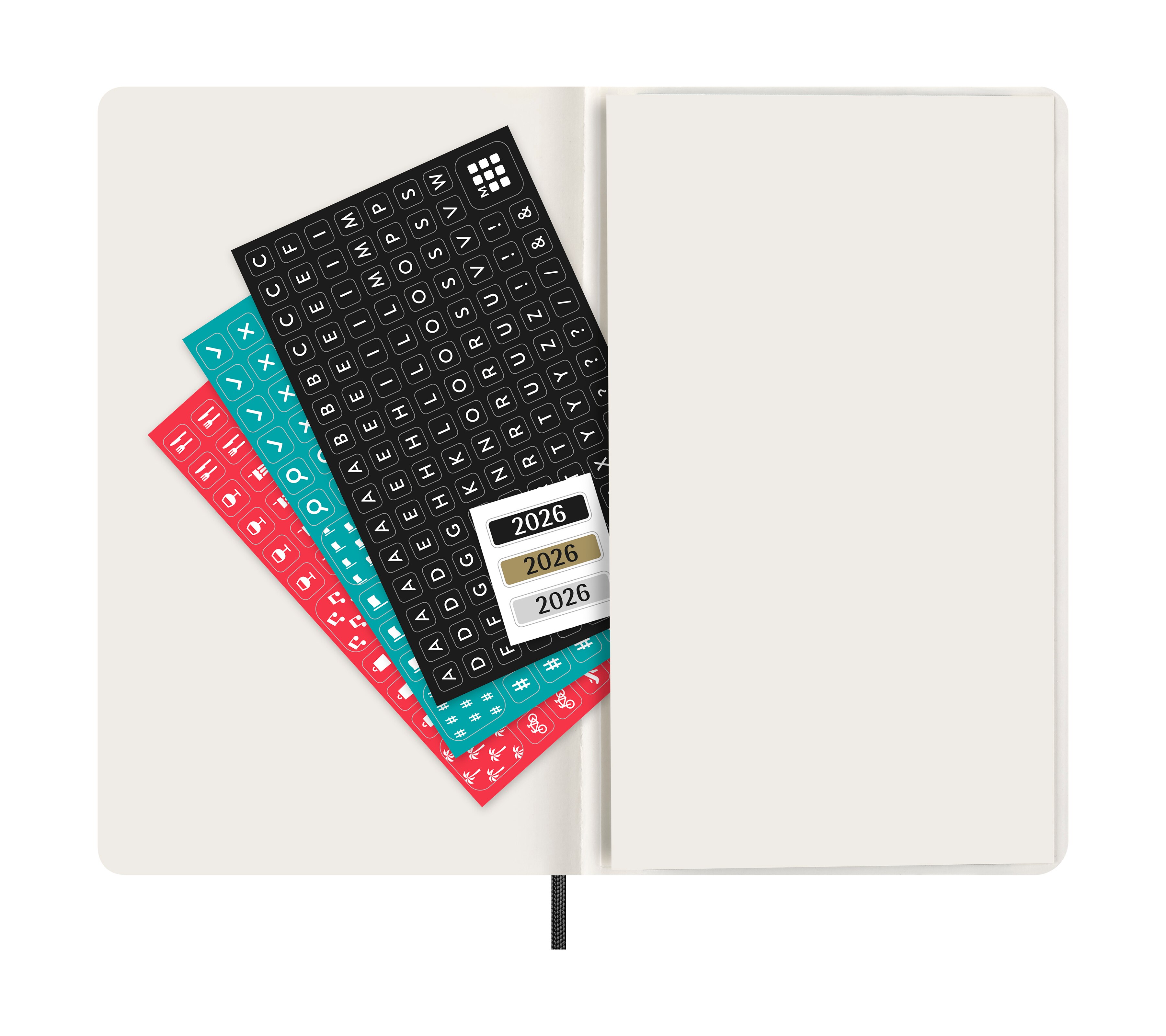 Agenda Semanal 12 Meses 2026 Moleskine Horizontal A5 Soft Preto 6