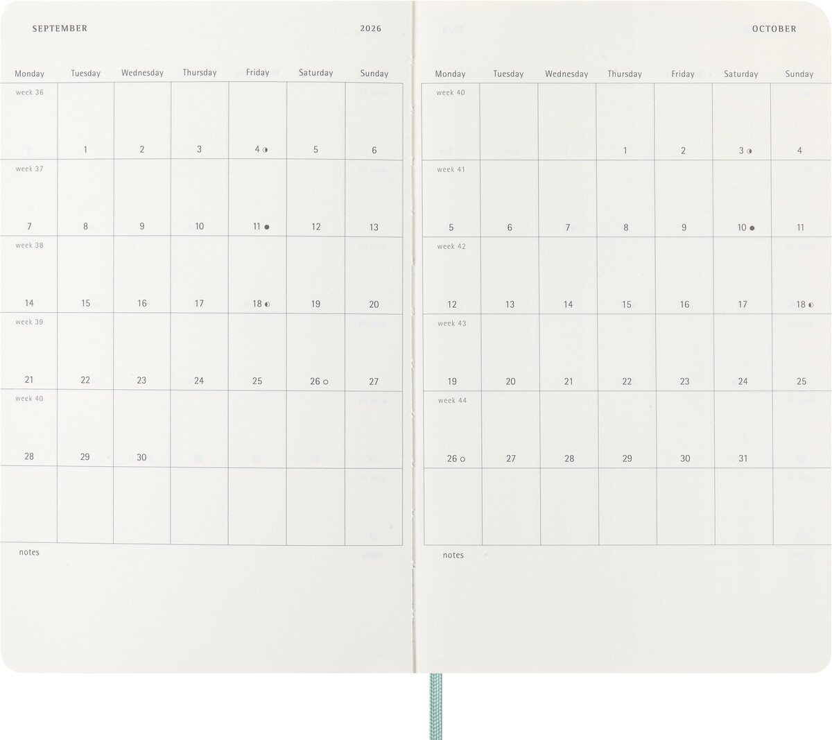Agenda  Espiral Acadêmica Grande 2026  Preta Capa Mole 4