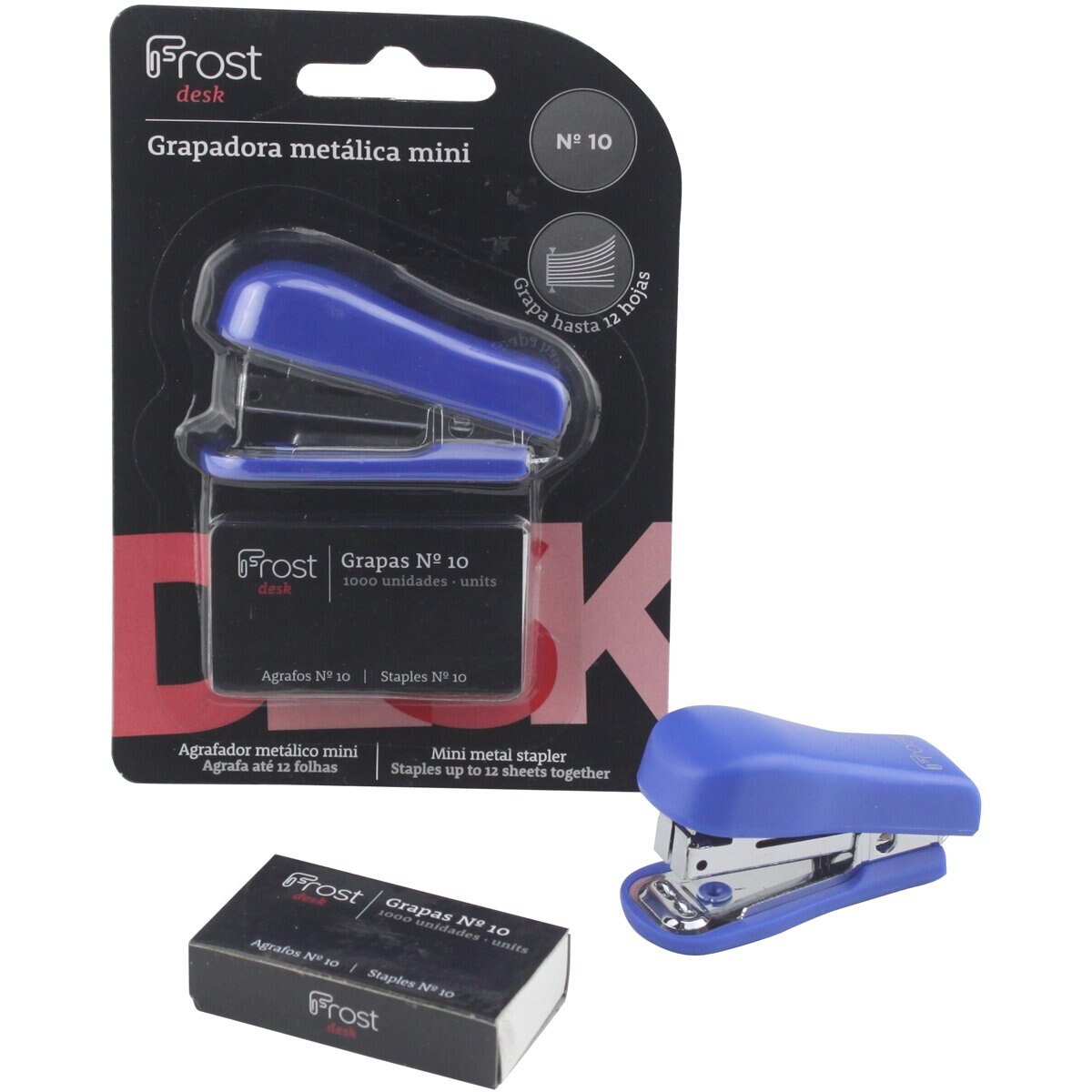 Blister de Agrafador Mini + Caixa de Agrafos Frost 3