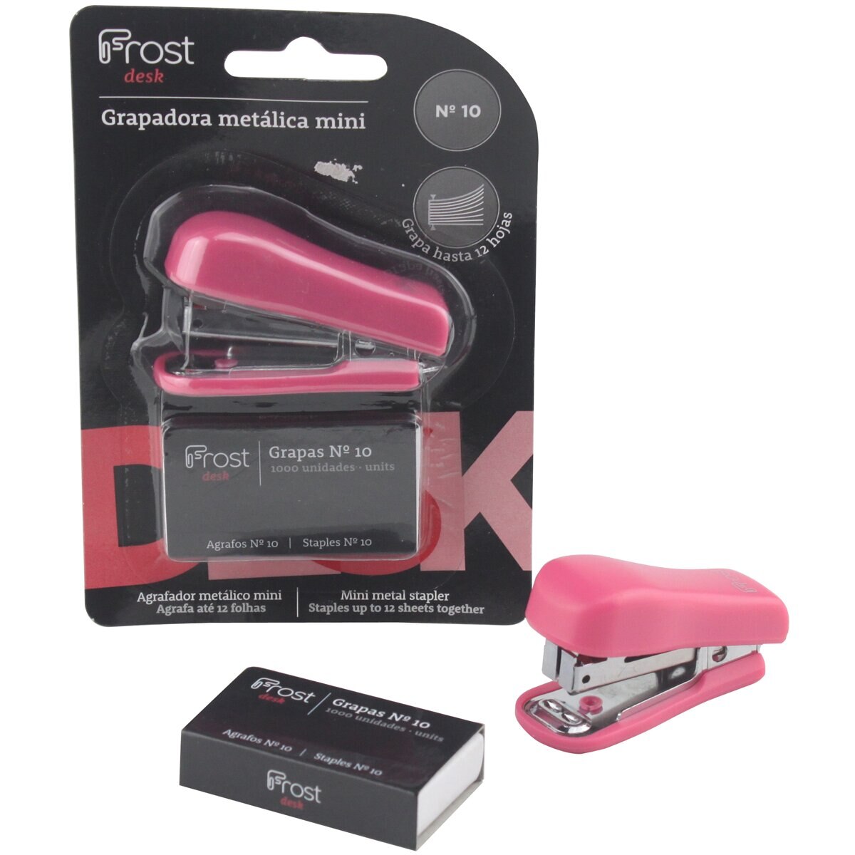 Blister de Agrafador Mini + Caixa de Agrafos Frost 4