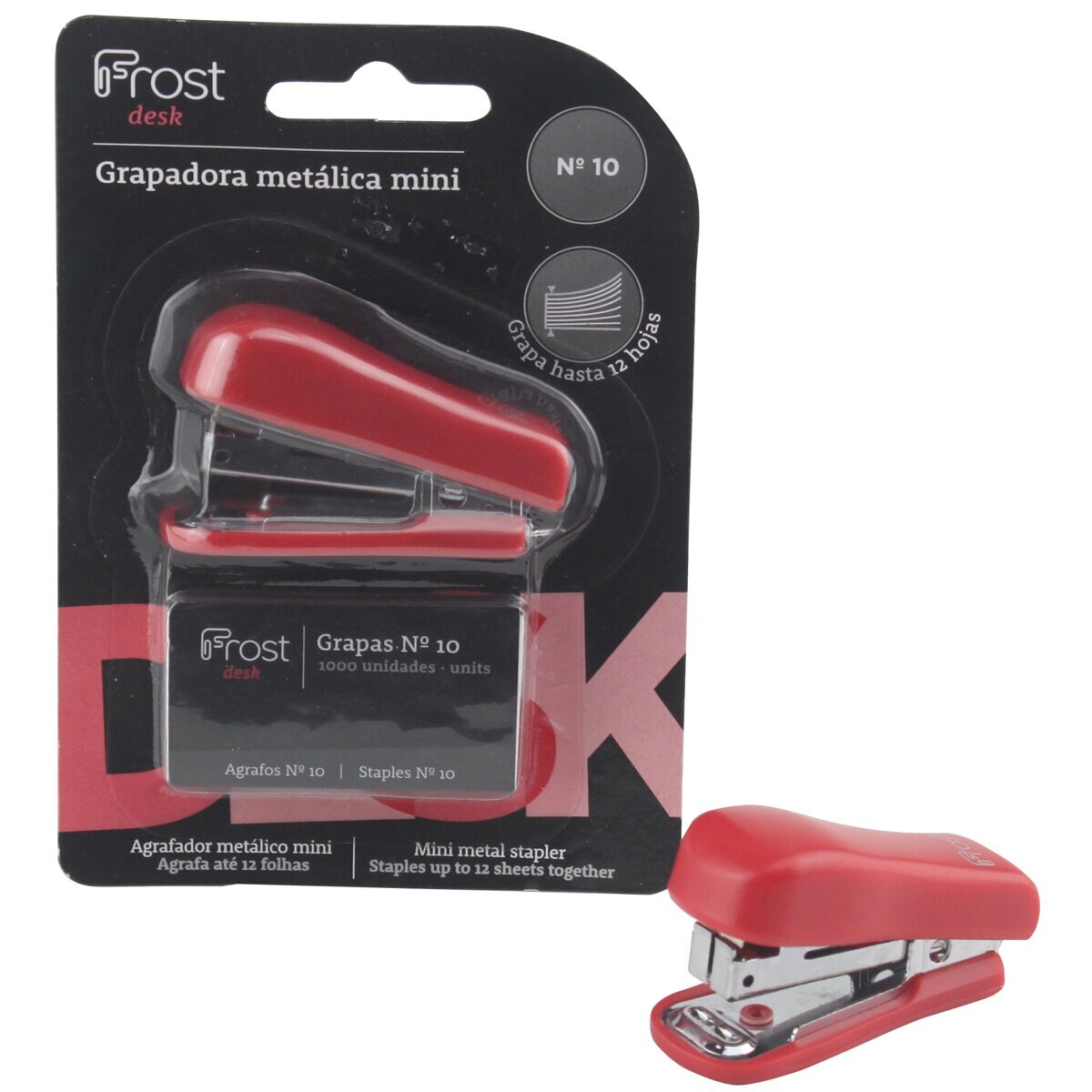 Blister de Agrafador Mini + Caixa de Agrafos Frost 5