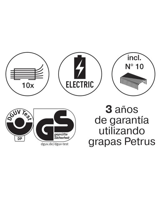 Agrafador Modelo E-310 PETRUS Eléctrico Azul 5