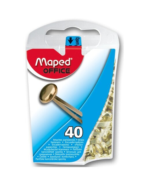 Caja de Plástico 40 Encuadernadores de 17 mm Maped