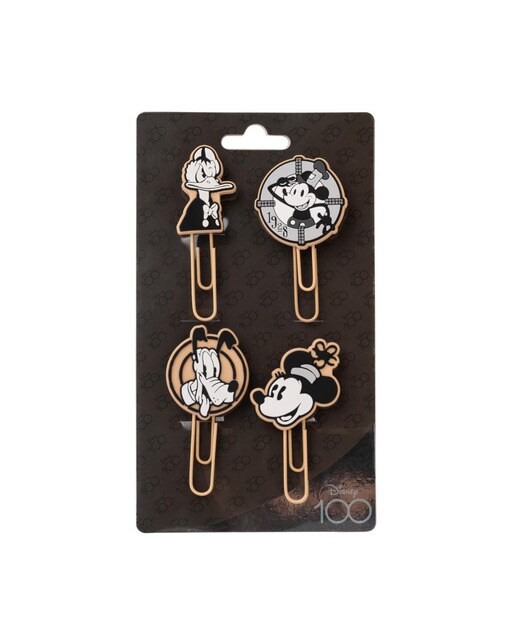 Conjunto de Clipes com Tampa Disney Mickey - Preto Preto / Bege-1