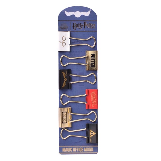 Imagen 0 de Binder clips 25 mm x 6 Harry Potter Mooving