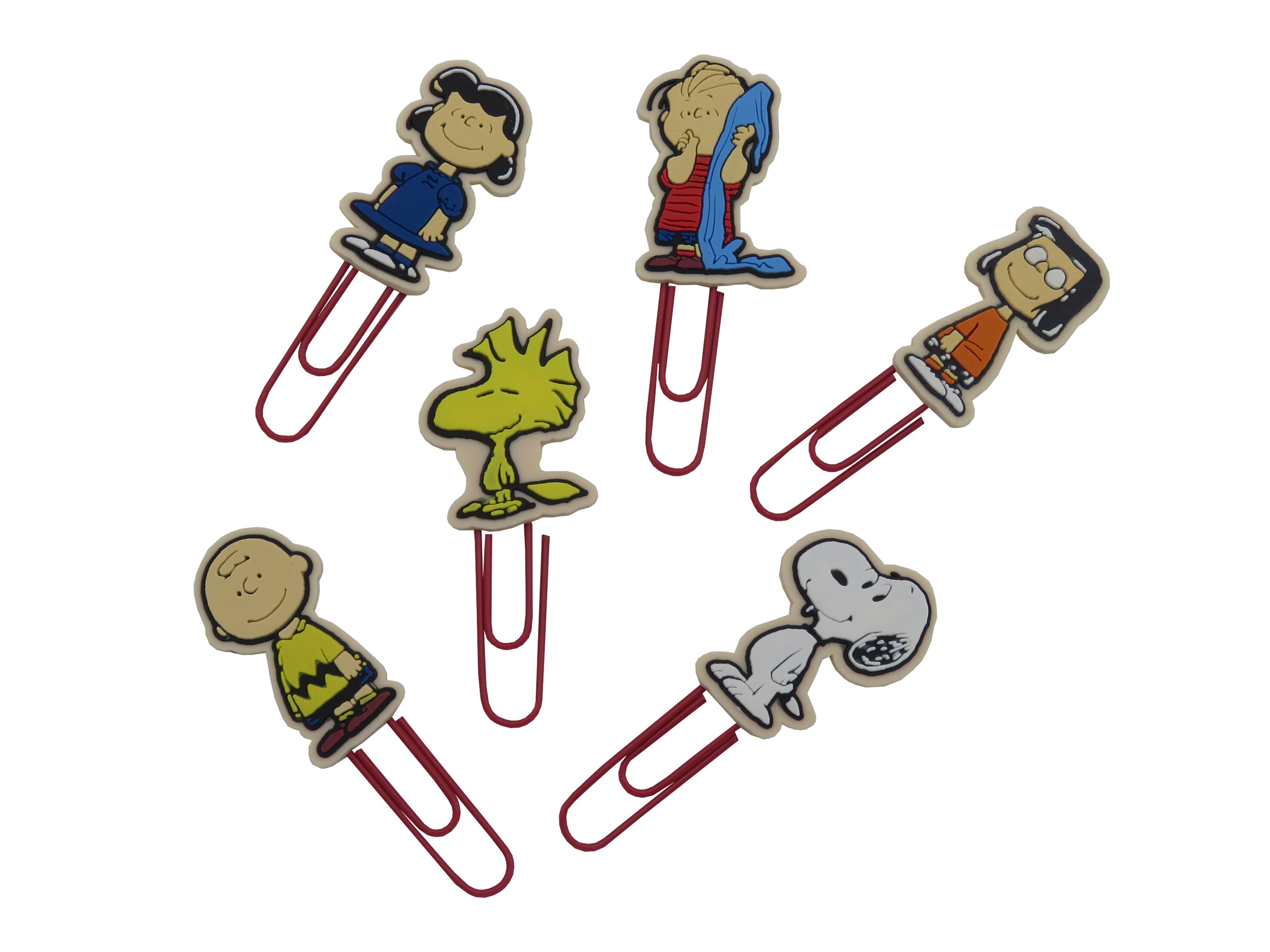 Pack de 6 Clips com Figuras de Rubber Bege-4