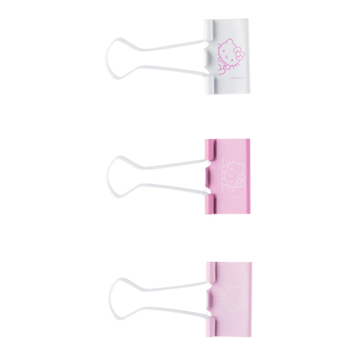 Binder clips de 25 mm  x 6 HELLO KITTY Mooving Paper Rosa-3