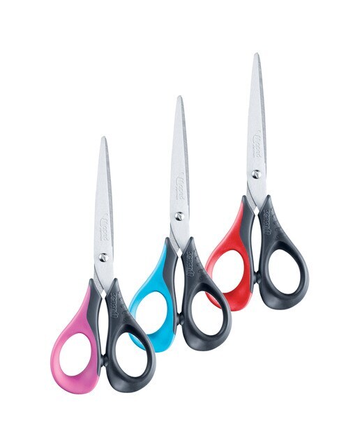 Tijeras Sensoft de 16CM Asimétricas con Agarre Ergonómico y Anillas Flexibles Maped  Colores Surtidos
