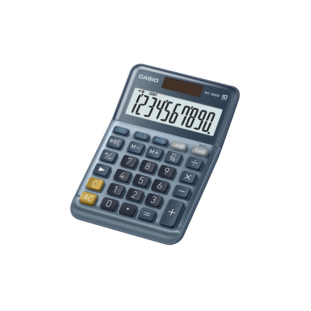 Calculadora de Sobremesa Casio MS-100EM, Azul Azul-2