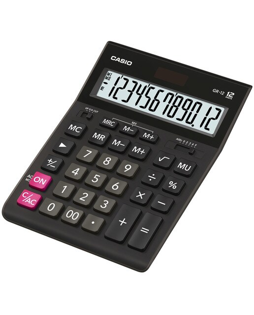 Calculadora sobremesa GR-12 Casio negro Negro-1
